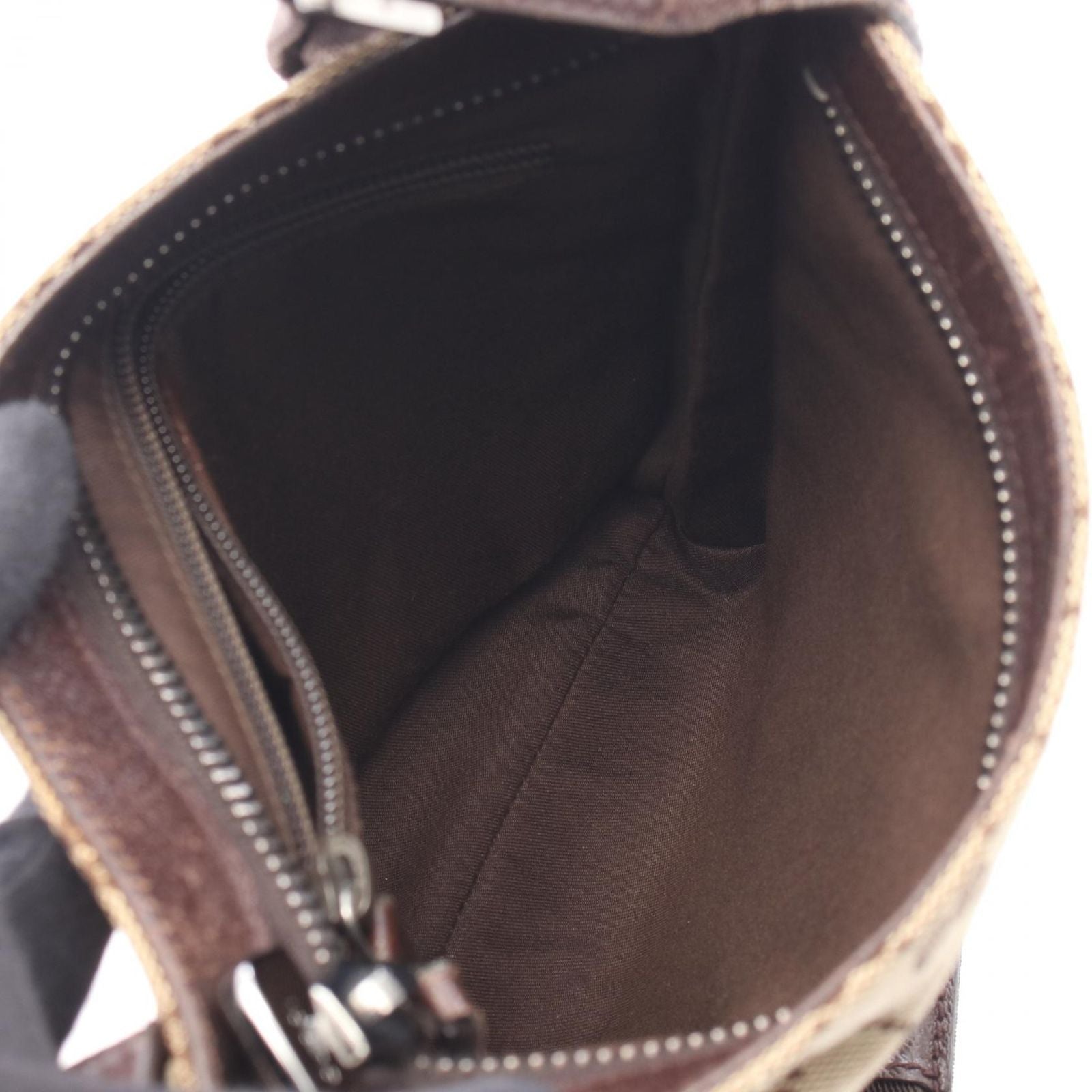 Gucci Shoulder Bag GG Canvas Beige Dark Brown — view 3