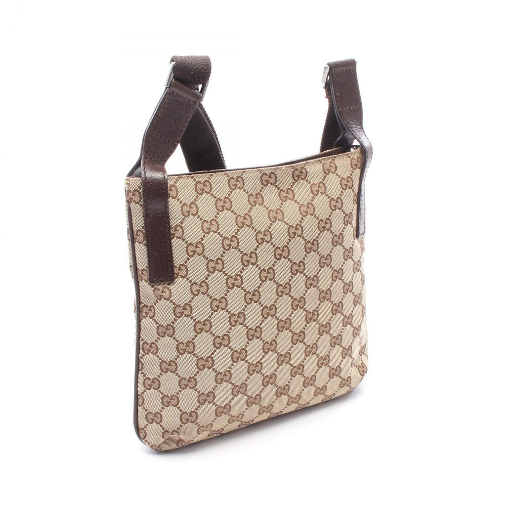 Gucci Shoulder Bag GG Canvas Beige Dark Brown — view 2