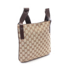 Gucci Shoulder Bag GG Canvas Beige Dark Brown — view 2
