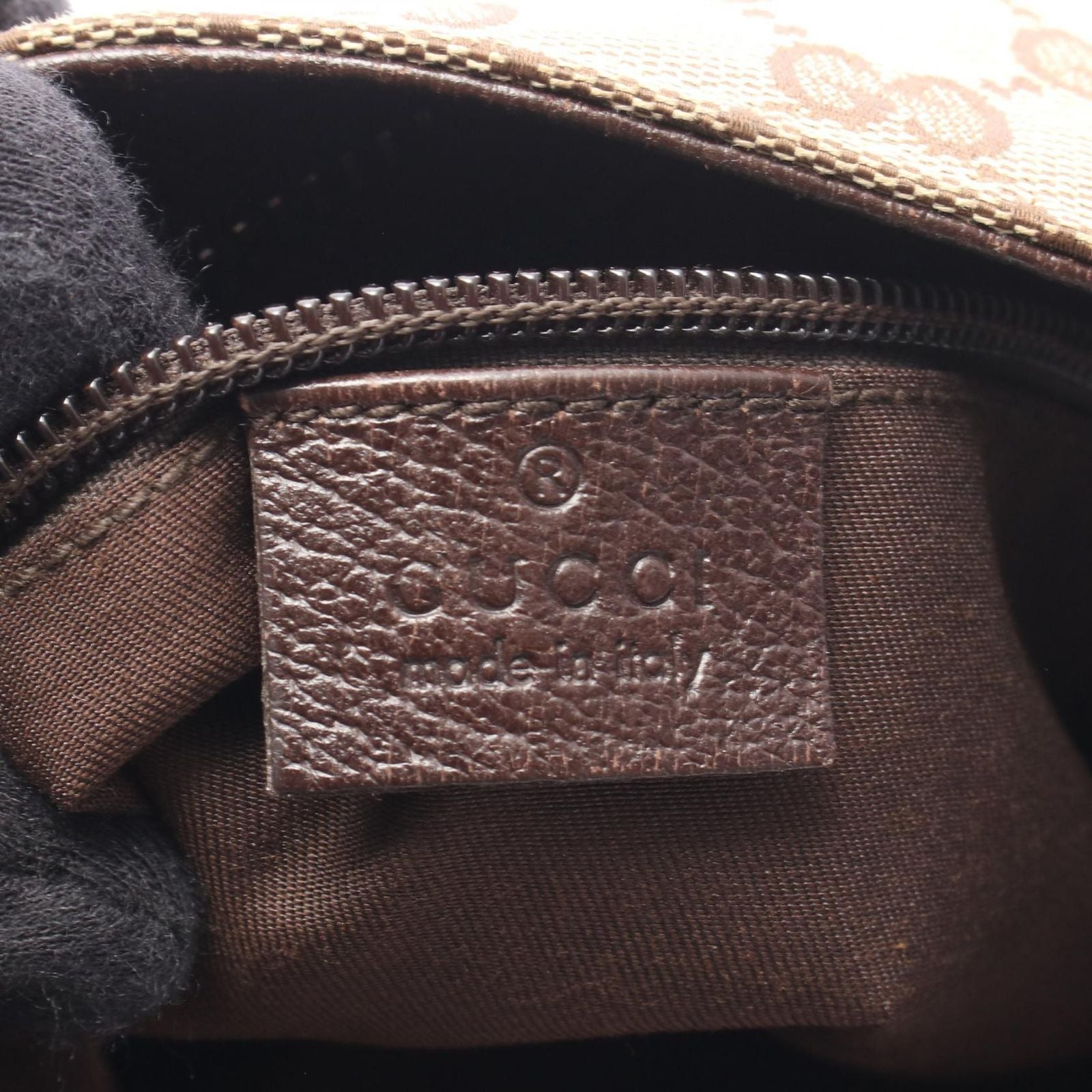 Gucci Shoulder Bag GG Canvas Beige Dark Brown — view 4