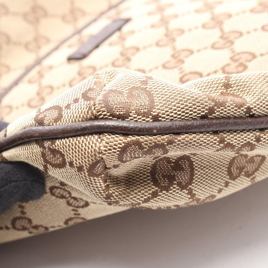 Gucci Shoulder Bag GG Canvas Beige Dark Brown — view 5