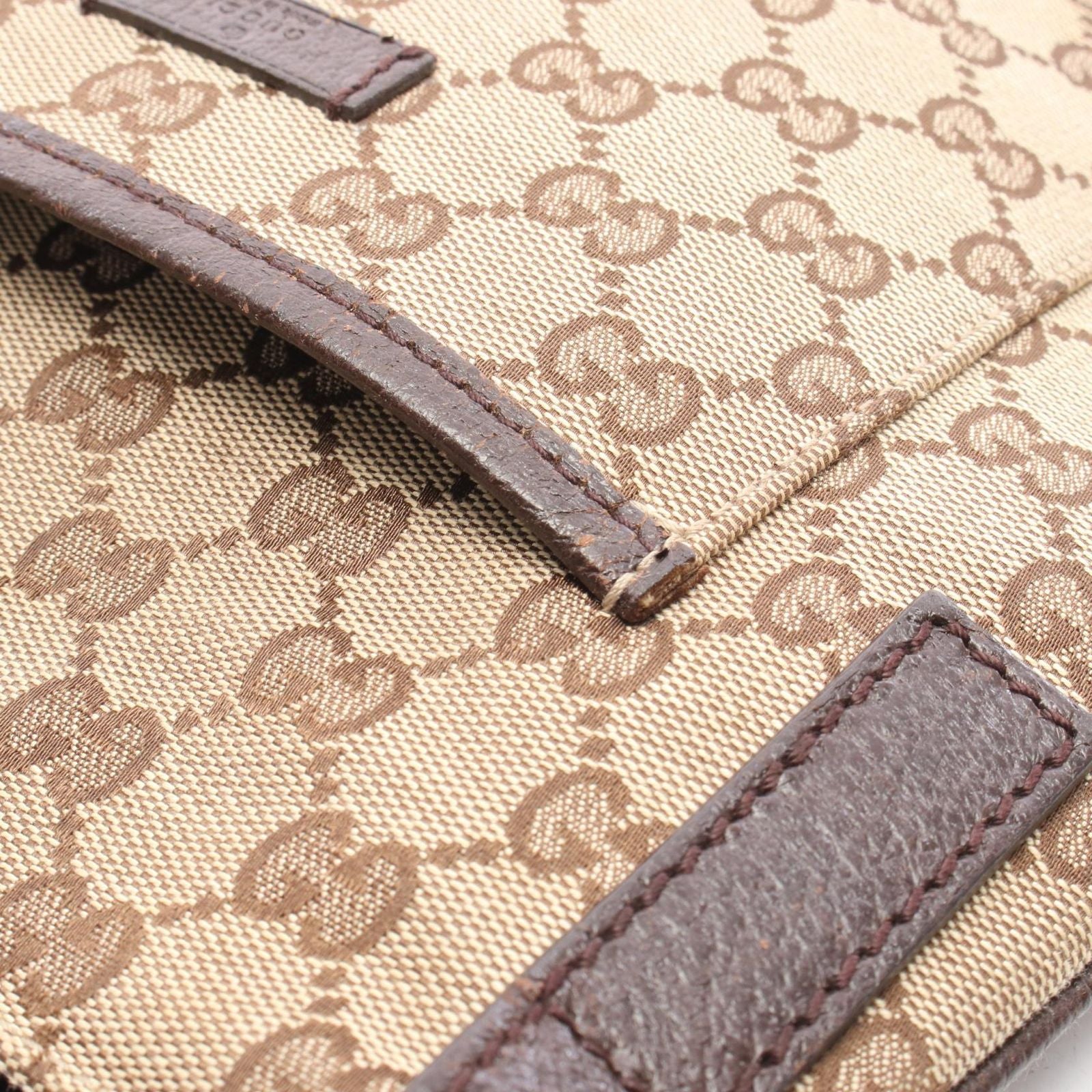 Gucci Shoulder Bag GG Canvas Beige Dark Brown — view 7