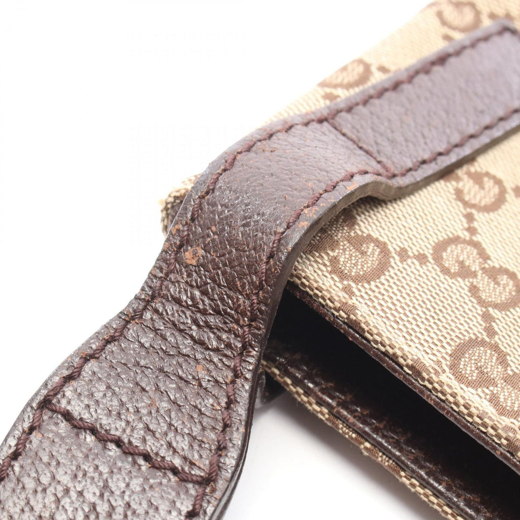 Gucci Shoulder Bag GG Canvas Beige Dark Brown — view 8