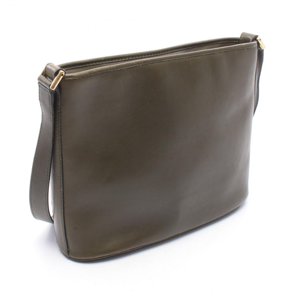 Celine Shoulder Bag Ganchini Khaki Leather — view 2