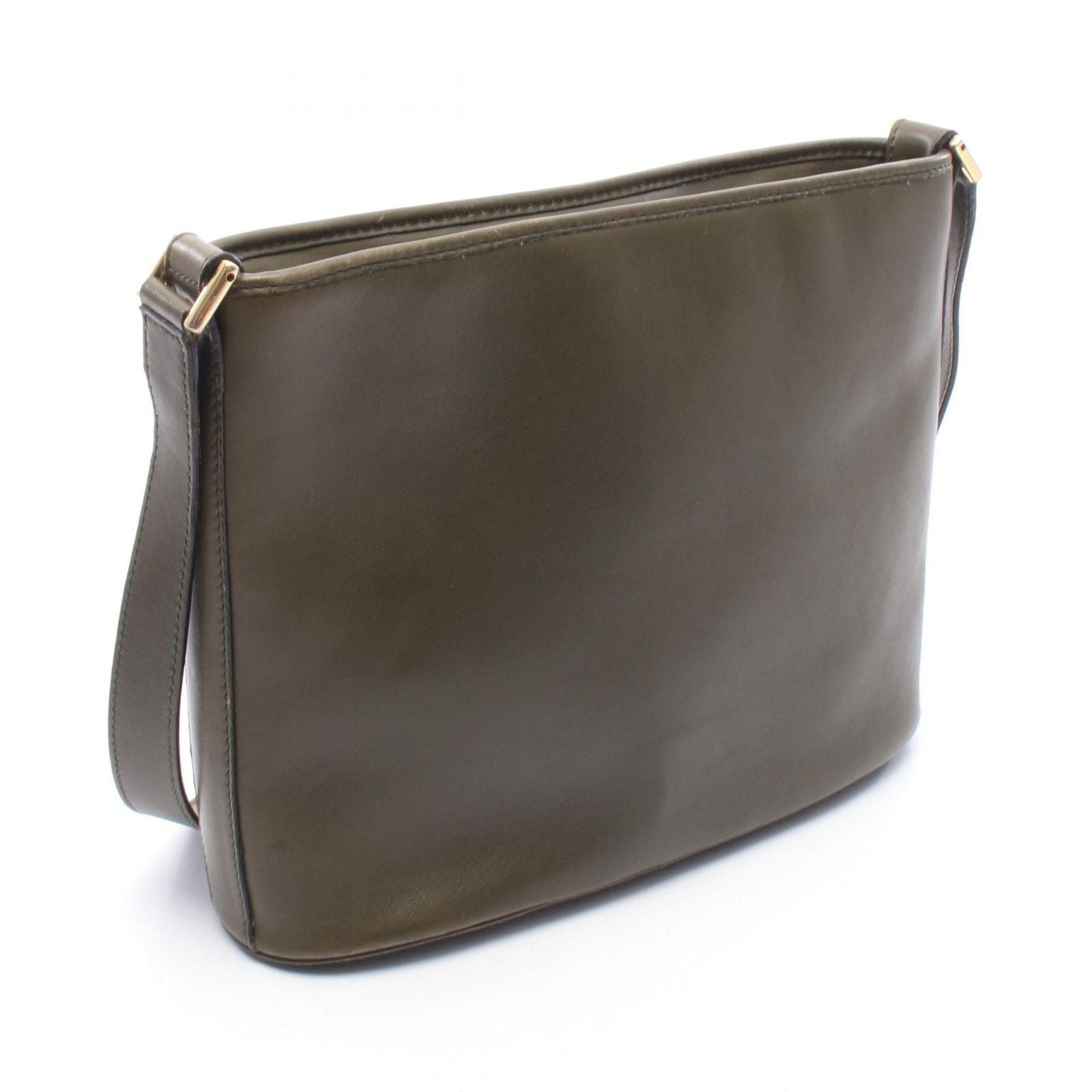 Celine Shoulder Bag Ganchini Khaki Leather — view 2