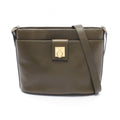 Celine Shoulder Bag Ganchini Khaki Leather