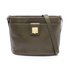 Celine Shoulder Bag Ganchini Khaki Leather