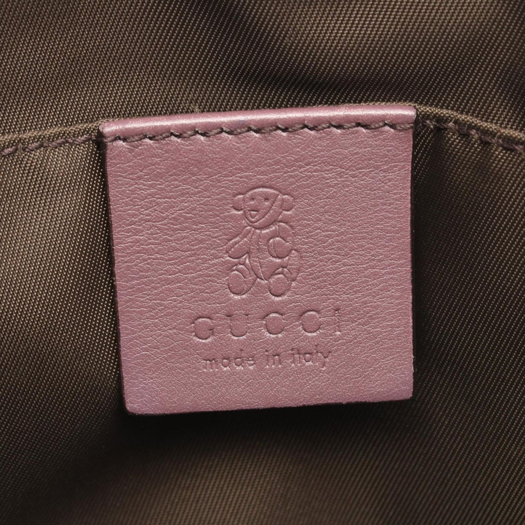 Gucci Tote Children's GG Supreme Beige Purple Canvas Leather — view 4