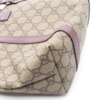Gucci Tote Children's GG Supreme Beige Purple Canvas Leather — view 6