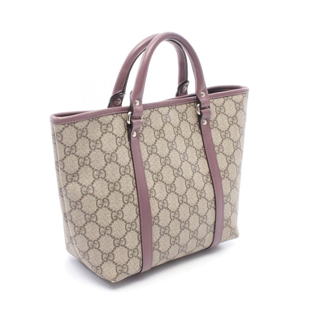 Gucci Tote Children's GG Supreme Beige Purple Canvas Leather — view 2