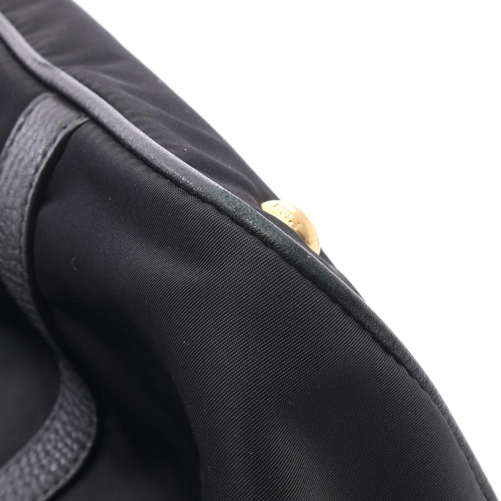 Prada Handbag Logo 2-Way Black Nylon Leather — view 5