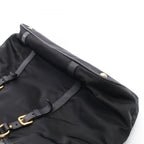 Prada Handbag Logo 2-Way Black Nylon Leather — view 7