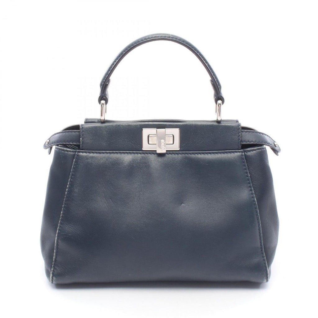 Fendi Handbag Mini Peekaboo Navy Leather