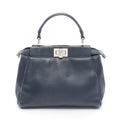 Fendi Handbag Mini Peekaboo Navy Leather