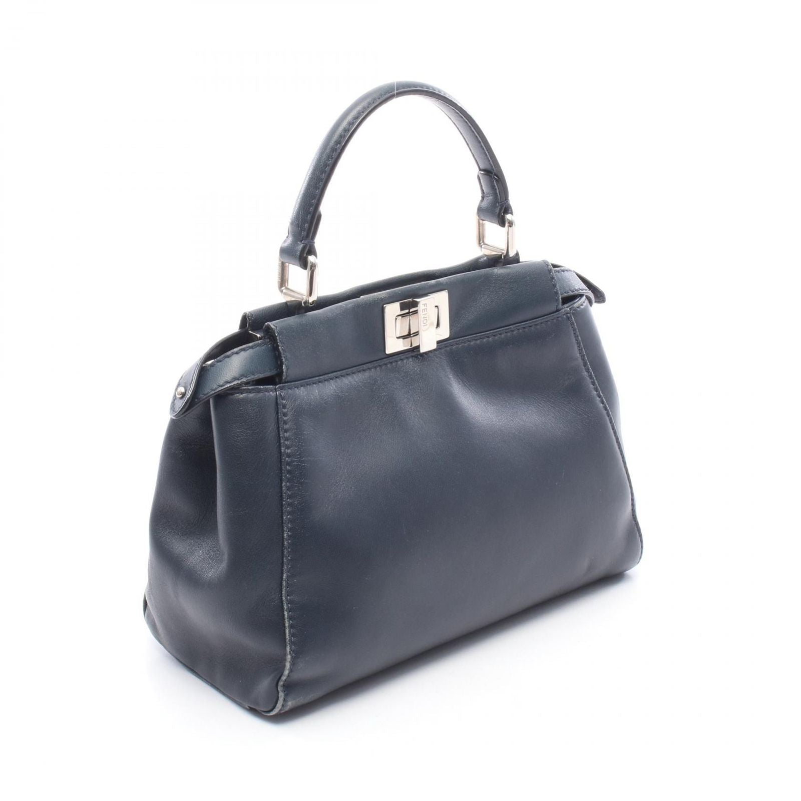 Fendi Handbag Mini Peekaboo Navy Leather — view 2