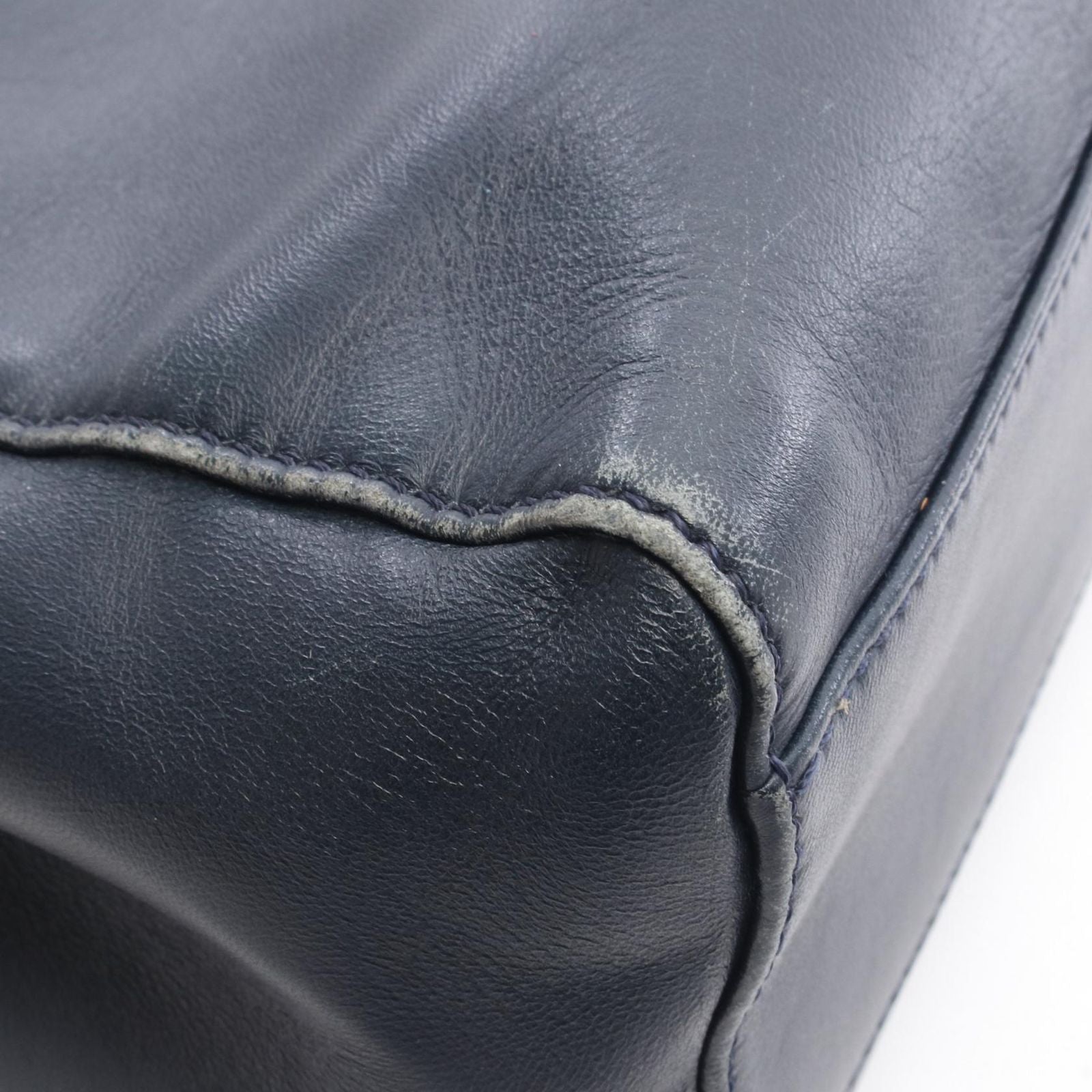 Fendi Handbag Mini Peekaboo Navy Leather — view 5