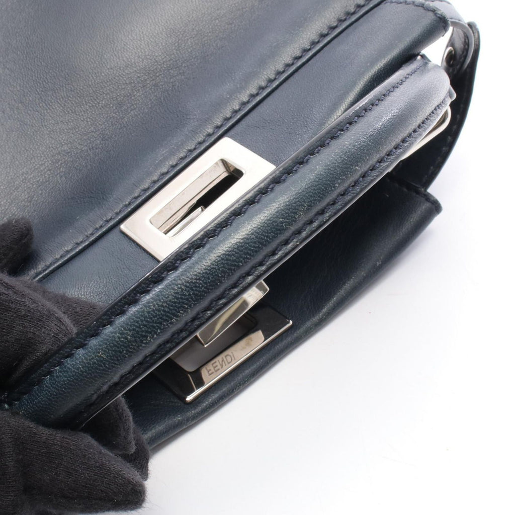 Fendi Handbag Mini Peekaboo Navy Leather — view 7