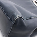 Fendi Handbag Mini Peekaboo Navy Leather — view 6