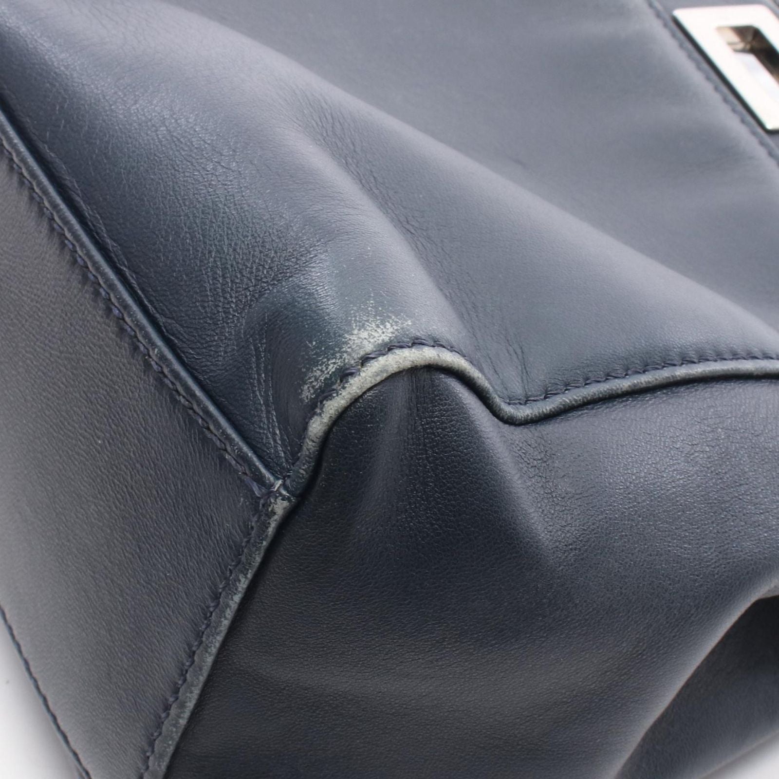 Fendi Handbag Mini Peekaboo Navy Leather — view 6