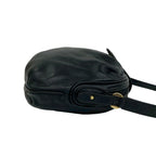 Celine Vintage Triomphe Logo Leather Mini Shoulder Bag Crossbody Pochette Black — view 6