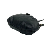 Celine Vintage Triomphe Logo Leather Mini Shoulder Bag Crossbody Pochette Black — view 8
