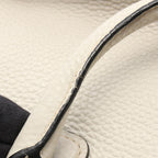 Prada Handbag Triangle Plate 2-Way White Leather Logo Hand — view 9