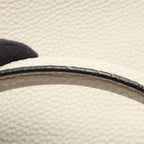 Prada Handbag Triangle Plate 2-Way White Leather Logo Hand — view 8