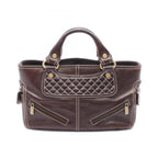Celine Handbag Boogie Bag Dark Brown Leather
