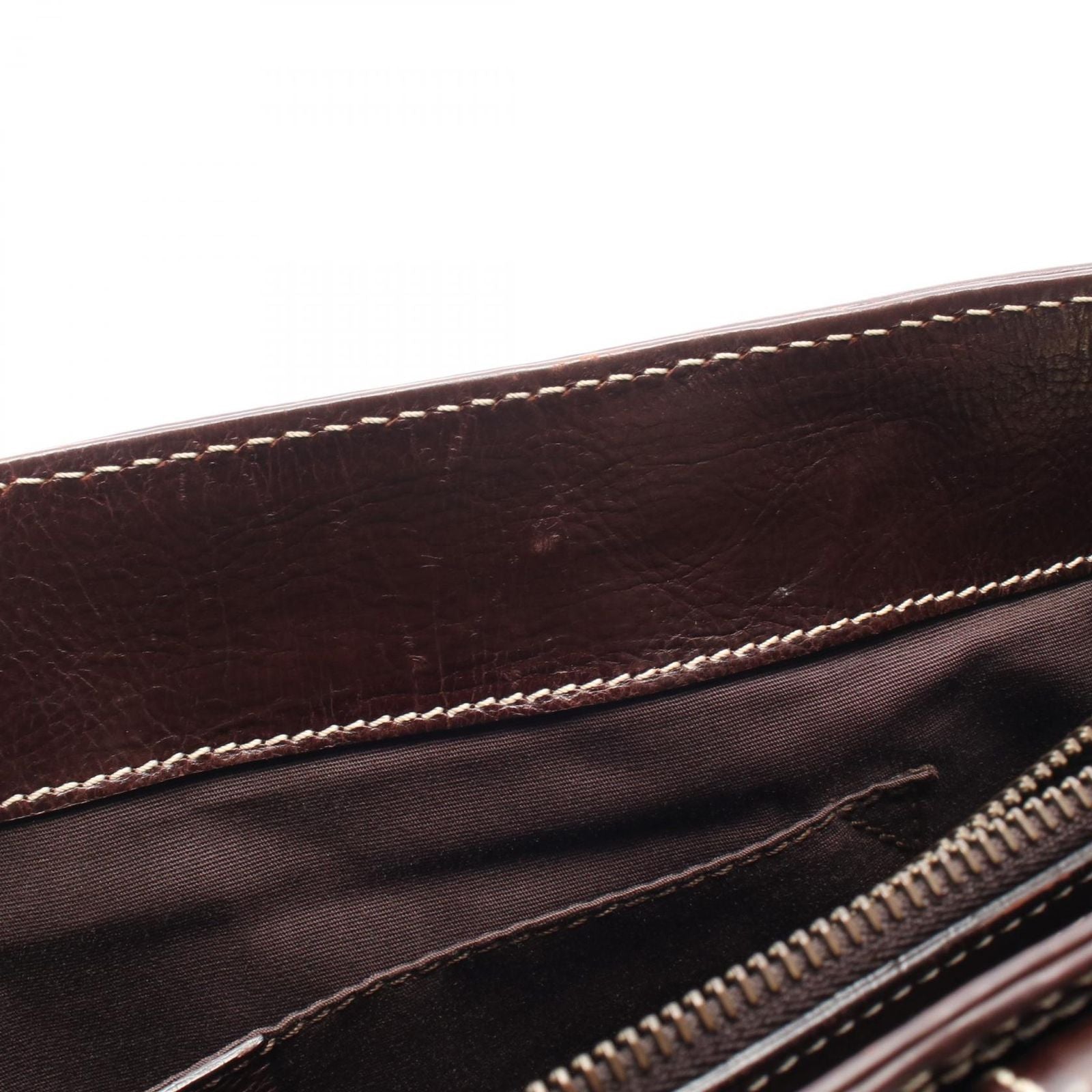 Celine Handbag Boogie Bag Dark Brown Leather — view 5