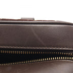Celine Handbag C Macadam Dark Brown Suede Leather Hand — view 9