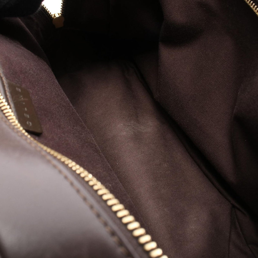 Celine Handbag C Macadam Dark Brown Suede Leather Hand — view 5