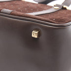 Celine Handbag C Macadam Dark Brown Suede Leather Hand — view 8