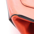 Celine Handbag Edge Medium Orange Leather Hand — view 8