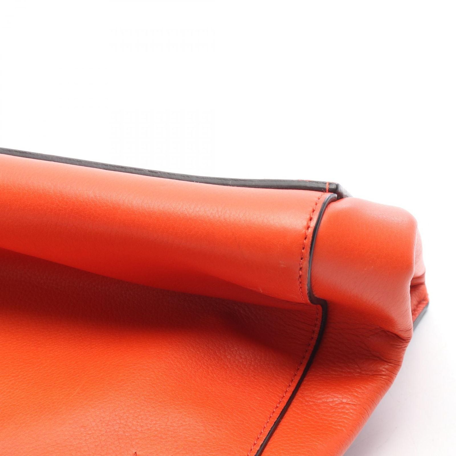 Celine Handbag Edge Medium Orange Leather Hand — view 5