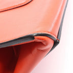 Celine Handbag Edge Medium Orange Leather Hand — view 7