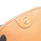 Celine Shoulder Bag Macadam Dark Brown Canvas Leather — view 5