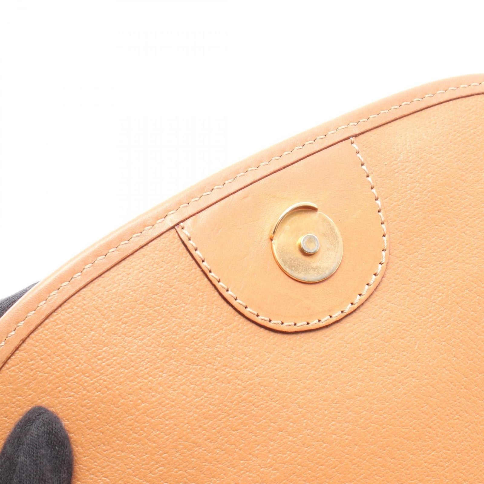 Celine Shoulder Bag Macadam Dark Brown Canvas Leather — view 5