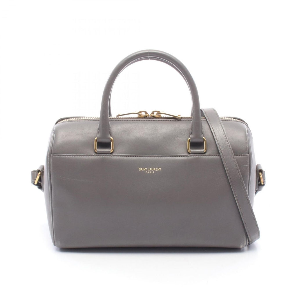 Saint Laurent Paris Handbag Baby Duffle 2-Way Gray Leather Shoulder