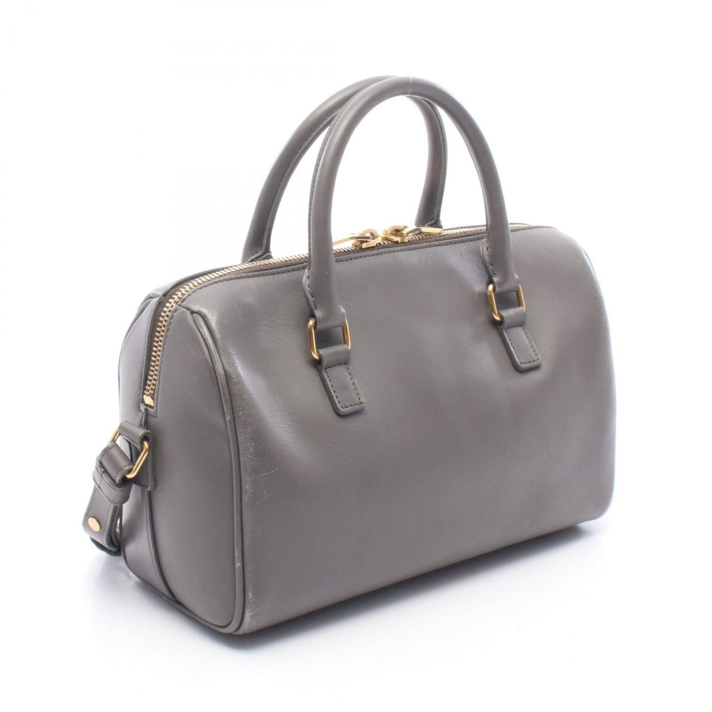 Saint Laurent Paris Handbag Baby Duffle 2-Way Gray Leather Shoulder — view 2