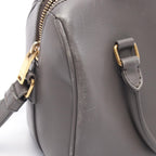 Saint Laurent Paris Handbag Baby Duffle 2-Way Gray Leather Shoulder — view 9