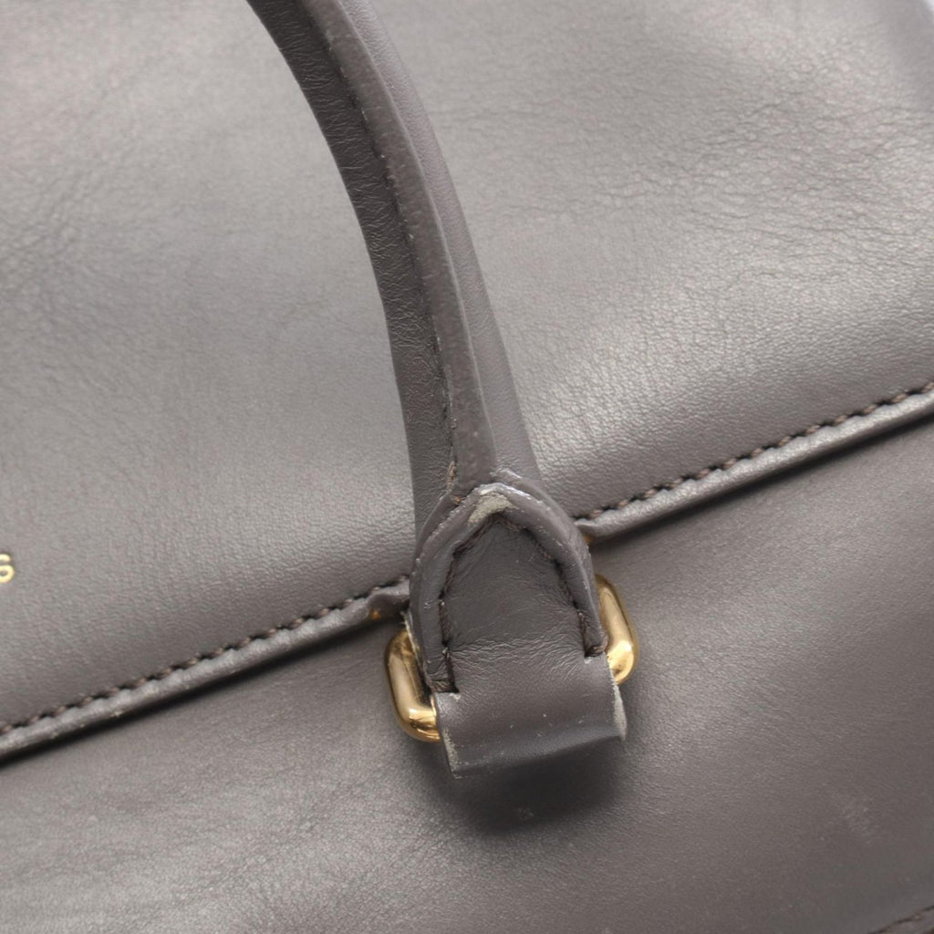 Saint Laurent Paris Handbag Baby Duffle 2-Way Gray Leather Shoulder — view 8