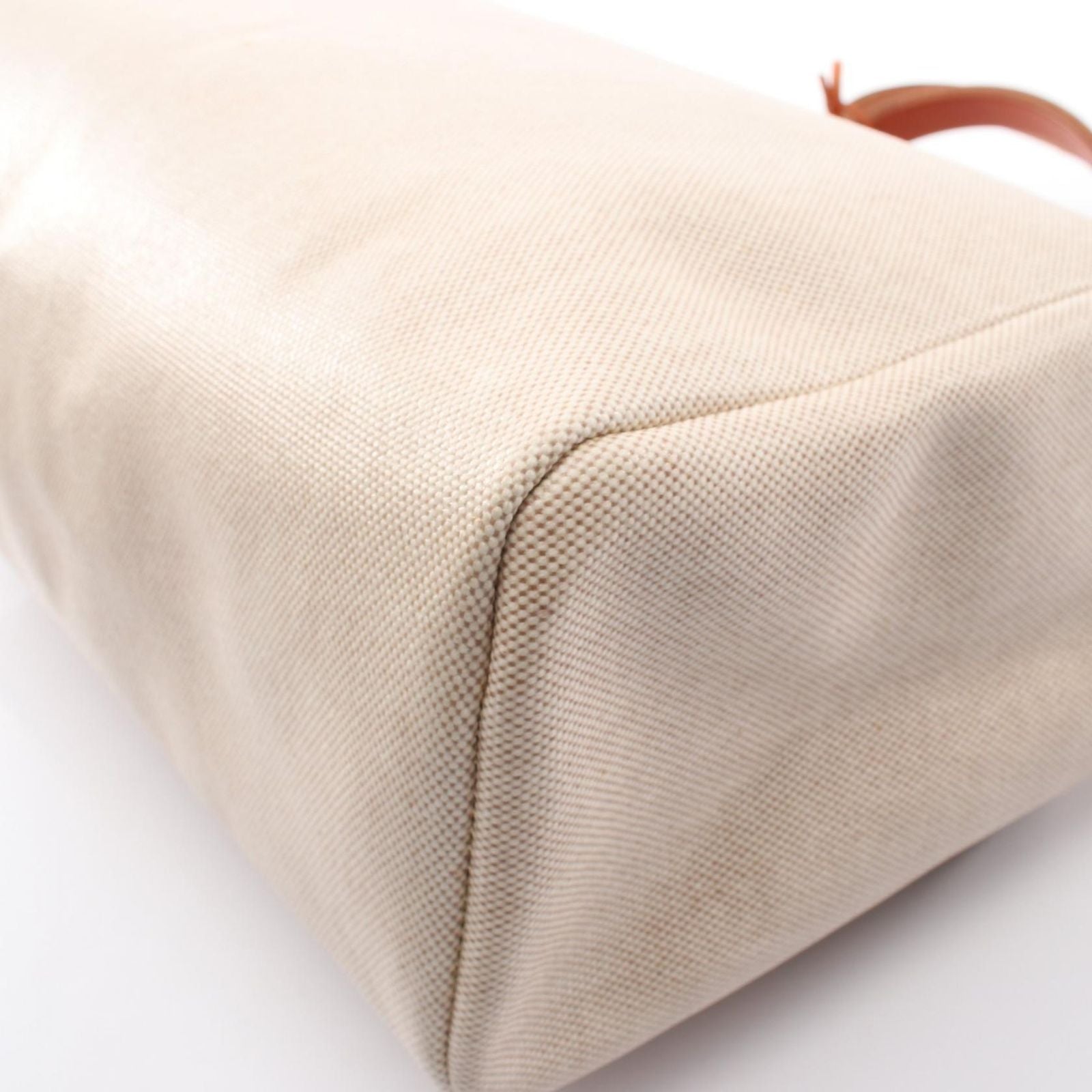 Hermes Handbag Herbag MM Ecru Natural Canvas Leather — view 8