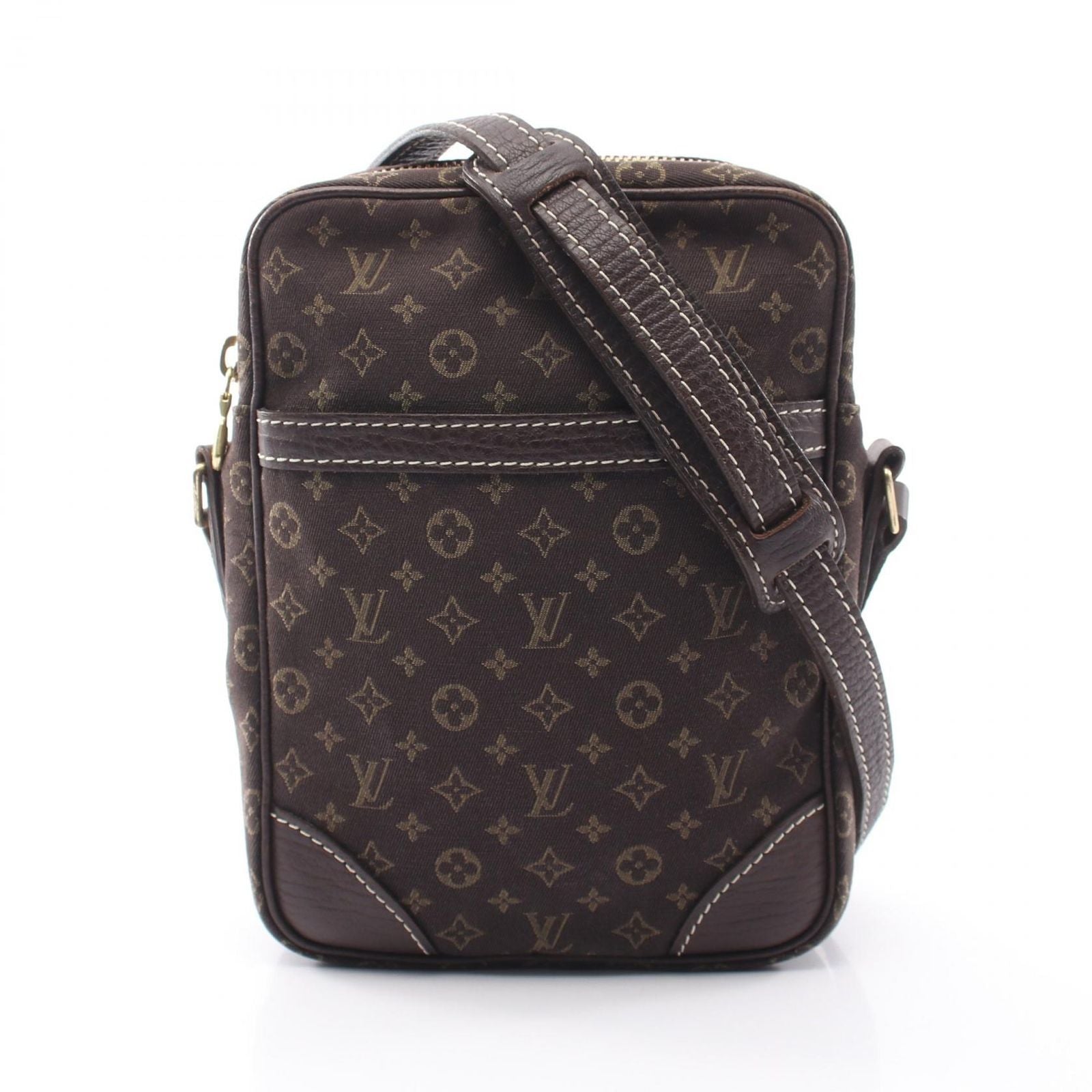 Louis Vuitton Shoulder Bag Pochette Danube Monogram Mini Lin Ebene Canvas