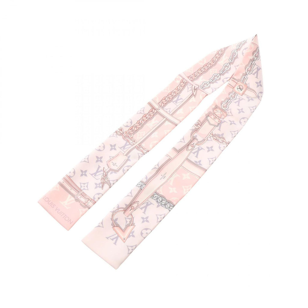 Louis Vuitton Scarf Bandeau Monogram Confidential Rose Cles Ribbon Silk — view 2