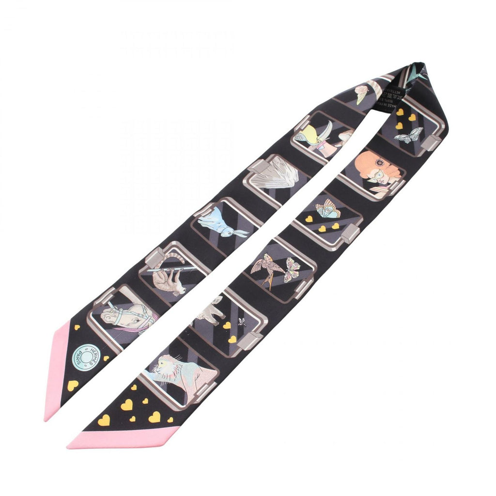 Hermes Scarf Twill Story Ribbon Silk — view 2