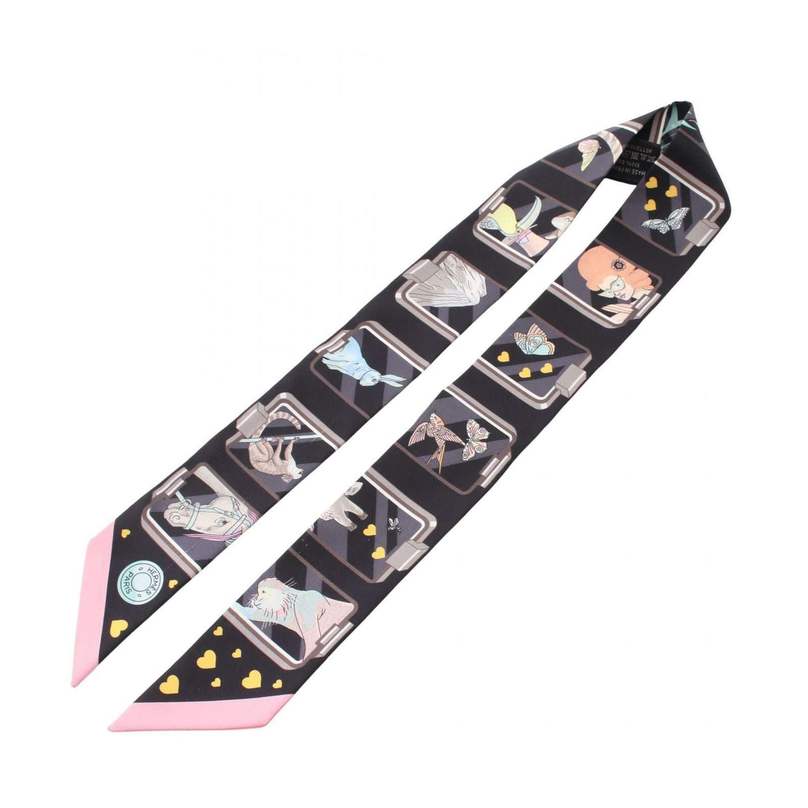 Hermes Scarf Twill Story Ribbon Silk — view 2