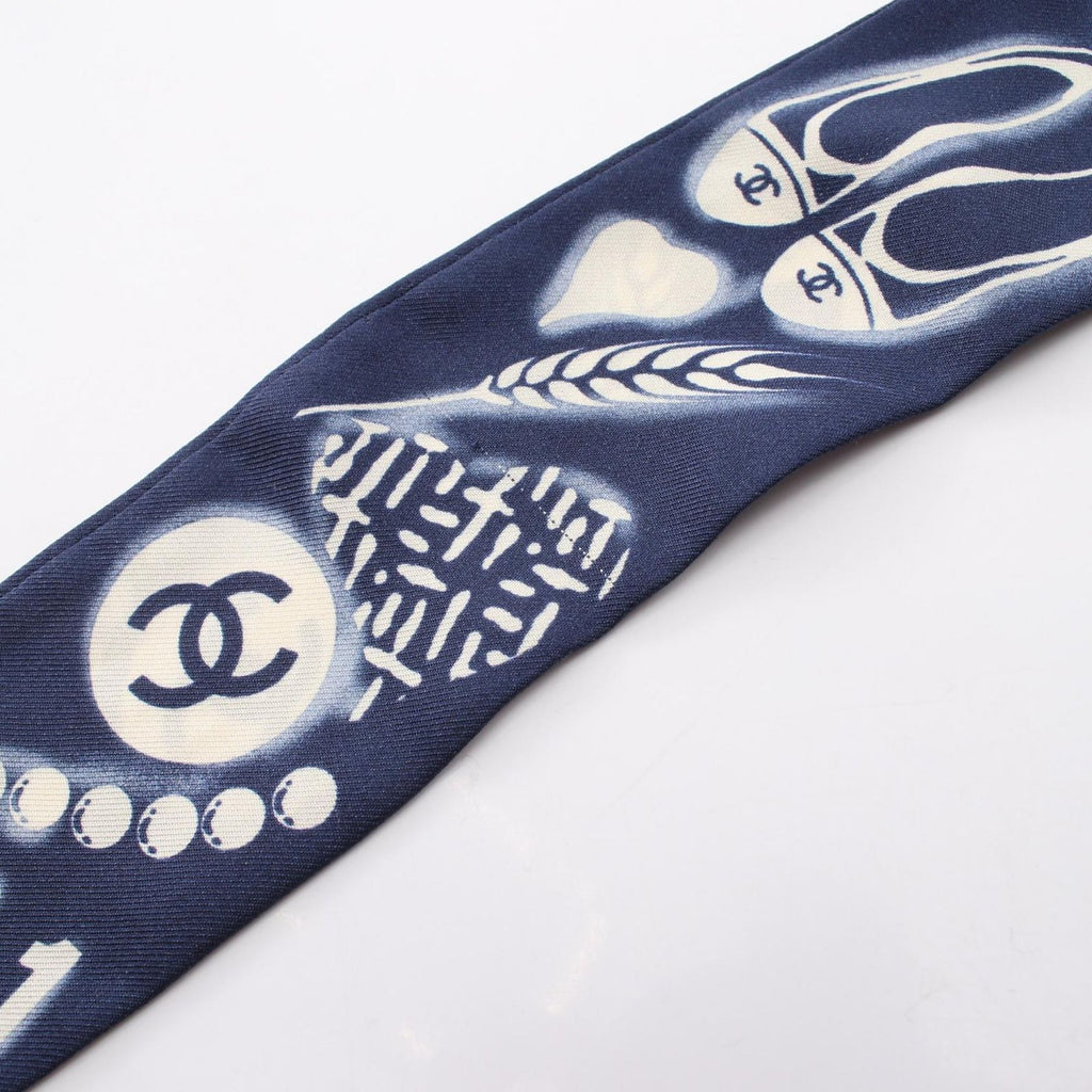 Chanel Scarf Icon Ribbon Silk — view 7