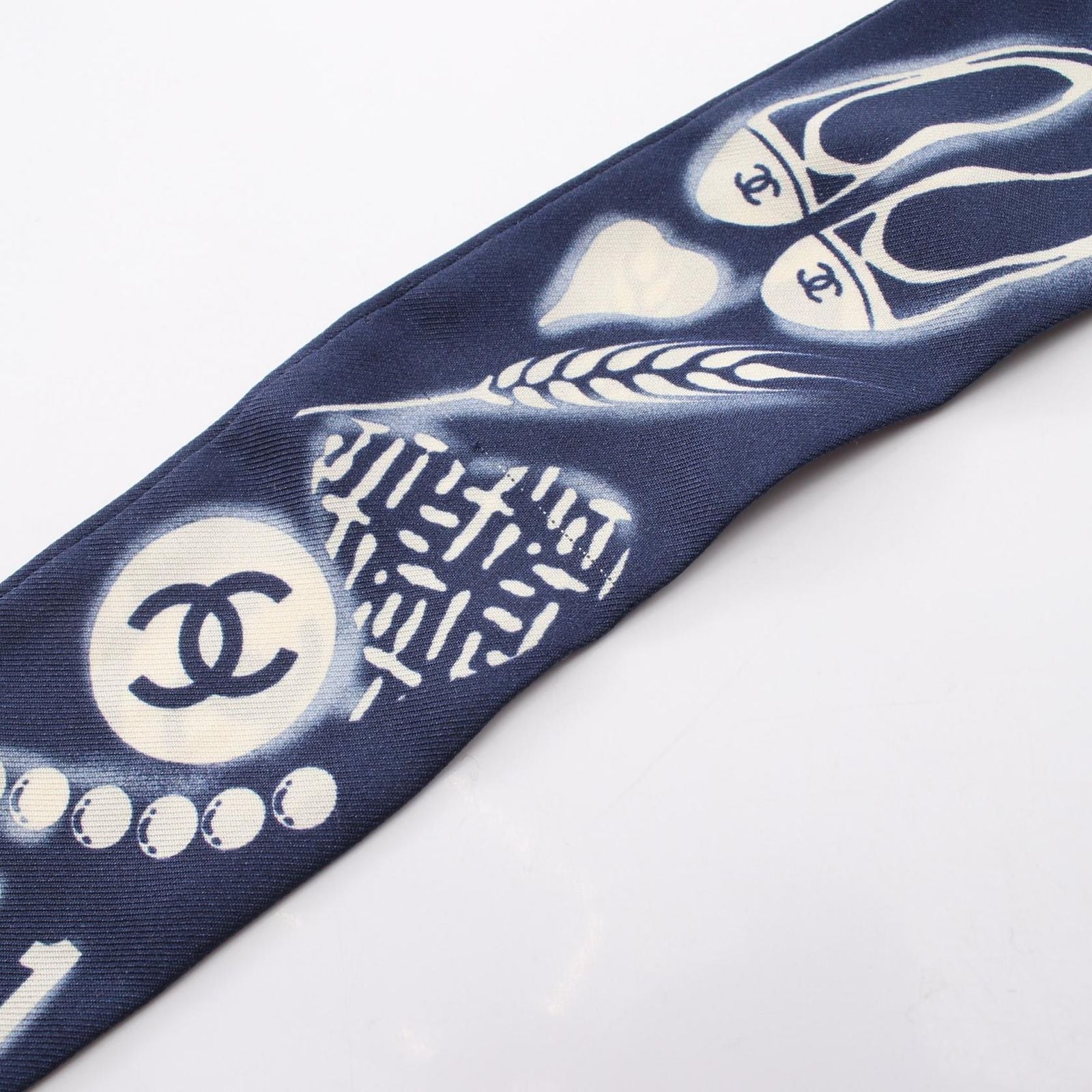 Chanel Scarf Icon Ribbon Silk — view 7