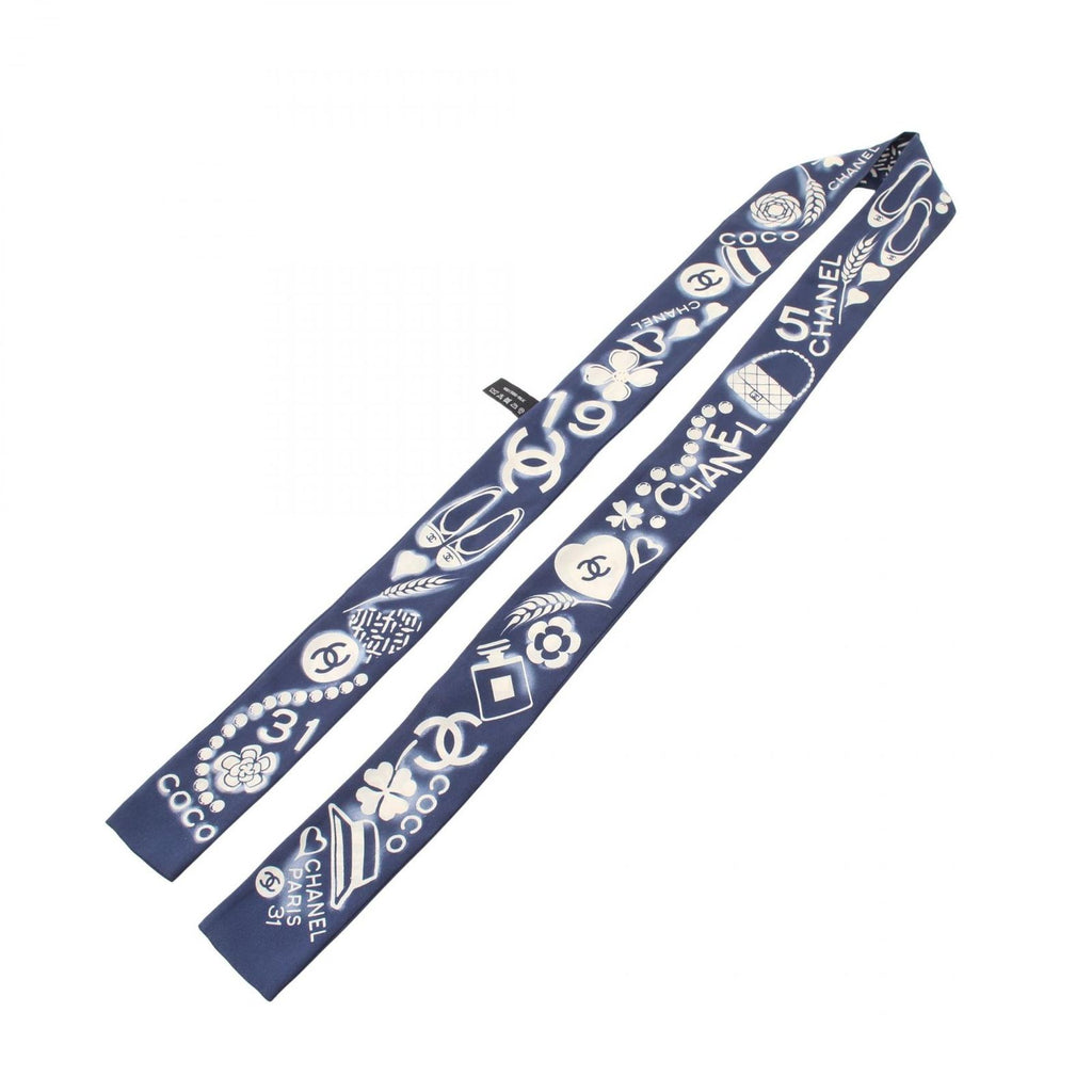 Chanel Scarf Icon Ribbon Silk — view 3