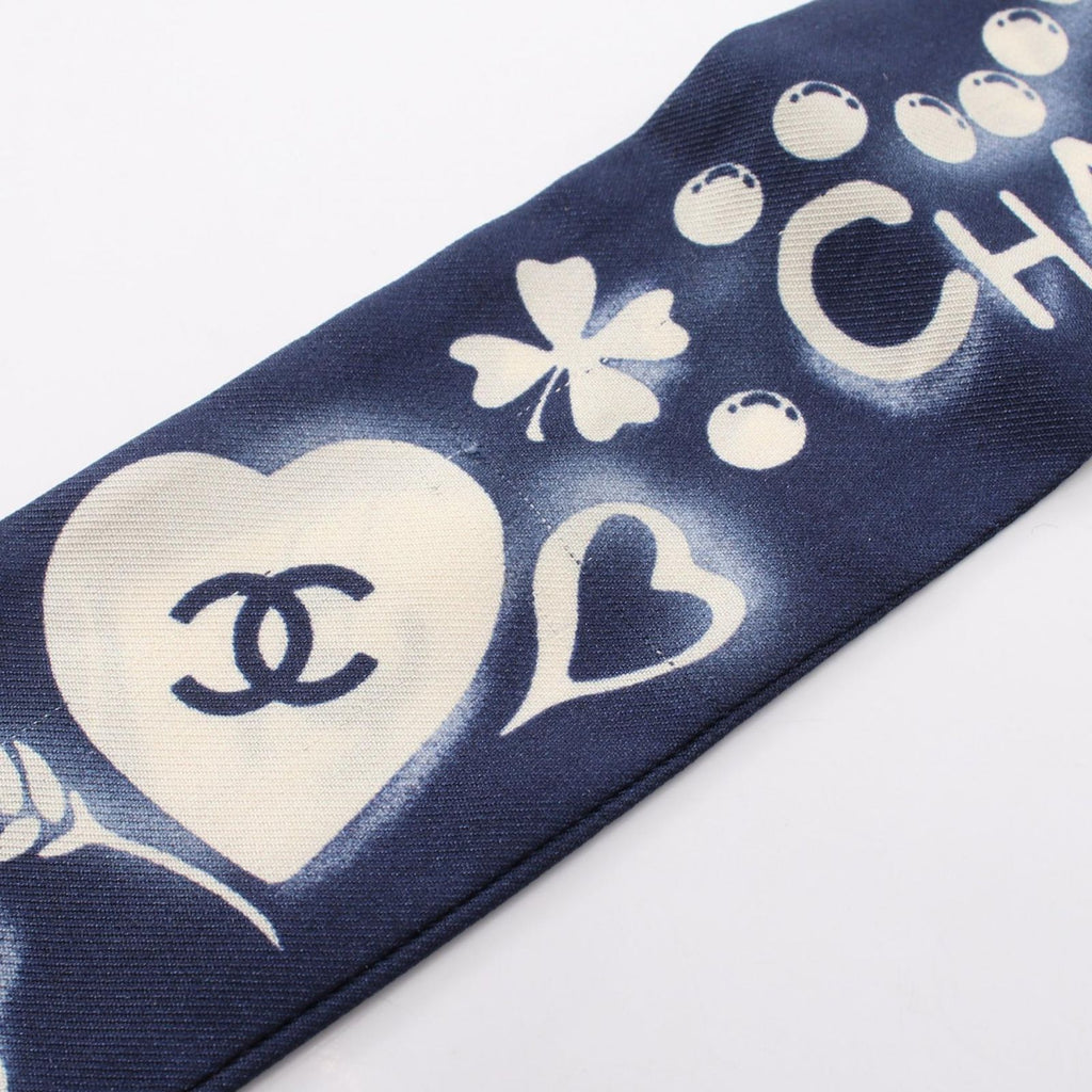 Chanel Scarf Icon Ribbon Silk — view 6